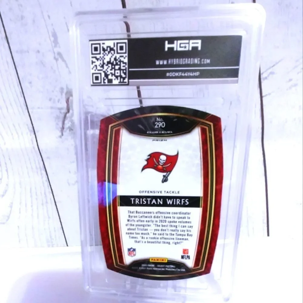 2020 Panini Select Club Level #290 Tristan Wirfs Buccaneers Neon Green Prizm